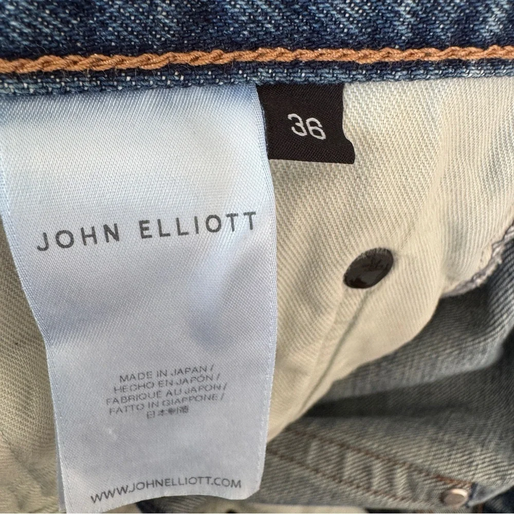 John Elliot The Daze Nimbus Mens Jeans Blue Size 36 Button Fly Luxury Designer - Picture 4 of 14